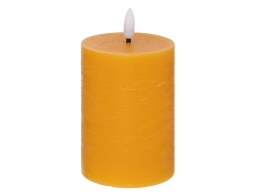 Διακοσμητικό Κερί LED Molia Atmosphera με διαστάσεις 7x7x12.5cm - Yellow