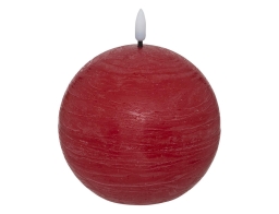Atmosphera Διακοσμητικό Κερί LED Molia  με διαστάσεις 8x8x10cm - Red