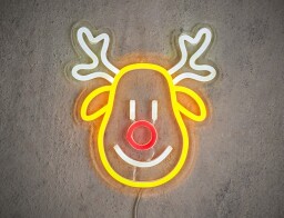 Διακοσμητικό Φωτιστικό Neon Reindeer Luca Lighting με Dimmer και διαστάσεις 25.5x1.5x23cm - USB