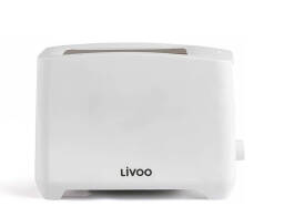 Φρυγανιέρα Livoo DOD162W με ισχύ 750W και χωρητικότητα 2 φέτες ψωμιού - White