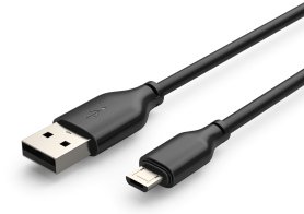 CABLETIME καλώδιο micro USB σε USB CT-C165-05G 2.4A 480Mbps 0.25m μαύρο