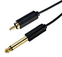 CABLETIME καλώδιο ήχου 6.35mm σε RCA AV323-11RCAG 1.8m μαύρο