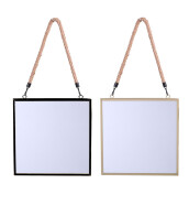 Urban Living Σετ Καθρέφτες Τοίχου 2 τμχ Χρυσό και Μαύρο 30x30cm 53451