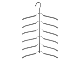 Μεταλλική Κρεμάστρα 5five για μπλούζες/πουκάμισα με αντιολισθητική επένδυση - 6 θέσεων