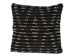 Home & Styling Διακοσμητικό Μαξιλάρι  με ανάγλυφο σχέδιο και διαστάσεις 45x45cm - Black