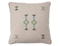 Atlas Διακοσμητικό Μαξιλάρι  με κεντητό σχέδιο και διαστάσεις 45x45cm - Beige
