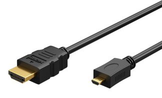 GOOBAY καλώδιο micro HDMI σε HDMI 53781 με Ethernet 4K/60Hz 1m μαύρο