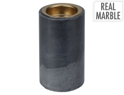 Διακοσμητικό Κηροπήγιο από Μάρμαρο, με διαστάσεις 6x6x10cm - Grey