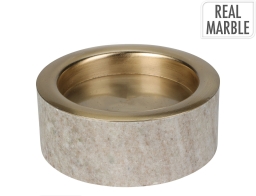 Διακοσμητικό Κηροπήγιο από Μάρμαρο, με διαστάσεις 10x10x4cm - Sand