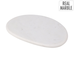 Επιφάνεια κοπής σερβιρίσματος από μάρμαρο με διαστάσεις 24.5x15x1.5cm - White