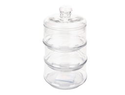 Γυάλινο Δοχείο Τροφίμων Excellent Houseware με καπάκι και συνολική χωρητικότητα 1.5lt - 3 τεμάχια