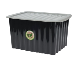 Κουτί αποθήκευσης Wave με καπάκι και διαστάσεις 40x30x23cm - Anthracite