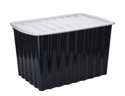 Κουτί αποθήκευσης Wave πολλαπλών χρήσεων με καπάκι και  διαστάσεις 30x20x16cm - Anthracite