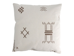 Διακοσμητικό Μαξιλάρι με σχέδιο και διαστάσεις 56x56cm - Off White