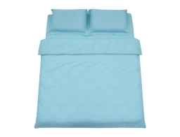 Σετ King Size Παπλωματοθήκη, Σεντόνι & 2 Μαξιλαροθήκες Heinner Home από βαμβάκι 132TC, με διαστάσεις 200x220cm - Μπλε