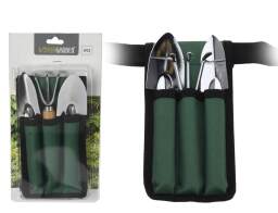 ProGarden  Σετ Εργαλεία Χειρός με Θήκη μεταφοράς και ρυθμιζόμενη ζώνη - 4 τεμάχια