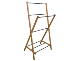 Επιδαπέδια Κρεμάστρα Μπάνιου Aurora Sepio με 4 θέσεις στήριξης & 1 ράφι - Ξύλο ash - 35x57.5x103cm