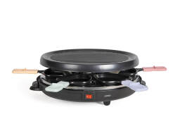 Γκριλιέρα Raclette Livoo DOC207P για 6 άτομα, με ισχύ 800W, αυτόματο θερμοστάτη και επιφάνεια ψησίματος 29x29cm