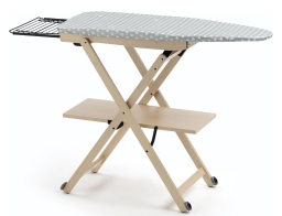 Ξύλινη Σιδερώστρα Stirocomodo ARiT με ρυθμιζόμενο ύψος, ράφι και διαστάσεις 135x45x93cm - Natural