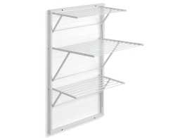 Επιτοίχια Απλώστρα Karim ARiT από ξύλο, με συνολική επιφάνεια απλώματος 15m και διαστάσεις 68x63x119cm - White