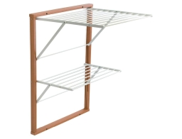 Επιτοίχια Απλώστρα Kevin ARiT από ξύλο, με συνολική επιφάνεια απλώματος 11m και διαστάσεις 69x64x94cm - Cherry Wood