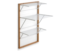 Επιτοίχια Απλώστρα Karim ARiT από ξύλο, με συνολική επιφάνεια απλώματος 15m και διαστάσεις 68x63x119cm - Cherry Wood