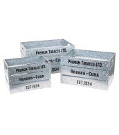 Urban Living 54100 Σετ 3 Μεταλλικά Κουτιά Αποθήκευσης 51x35x28cm 43x30x26cm 36x25x23,5cm