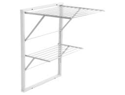 Επιτοίχια Απλώστρα Kevin ARiT από ξύλο, με συνολική επιφάνεια απλώματος 11m και διαστάσεις 69x64x94cm - White