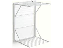 Επιτοίχια Απλώστρα Koral ARiT από ξύλο, με συνολική επιφάνεια απλώματος 13m και διαστάσεις 69x64x98cm - White