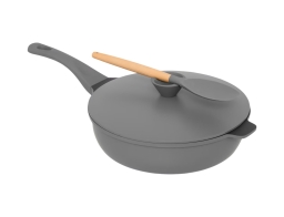 Τηγάνι sauté 5five με φριτέζα, σπάτουλα και διάμετρο 28cm - Light Gray