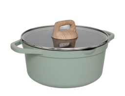 Kατσαρόλα Horizon 5five με καπάκι, αντικολλητική επίστρωση και διάμετρο 24cm - Green