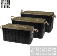 Urban Living 54124 Σετ Μεταλλικά Κουτιά Αποθήκευσης 3 τμχ. 52x28x26cm 62x32x32cm 68x36x36cm