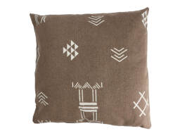 THE NETHERLANDS Διακοσμητικό Μαξιλάρι με έθνικ σχέδιο και διαστάσεις 56x56cm - Brown