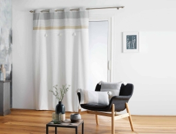 Douceur d'intérieur  Κουρτίνα Υψηλής Σκίασης Iliade με τρουκς και διαστάσεις 140x240cm