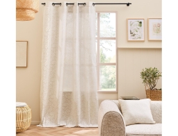 Κουρτίνα Mέτριας Σκίασης Naya Douceur d'intérieur με τρουκς και διαστάσεις 140x240cm - Natural