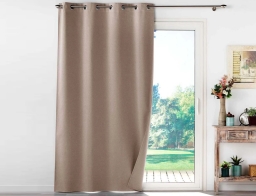 Κουρτίνα Συσκότισης Occultiss Douceur d'intérieur με τρουκς και διαστάσεις 135x260cm - Hazelnut
