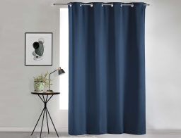 Κουρτίνα Συσκότισης Occult Douceur d'intérieur με τρουκς και διαστάσεις 135x280cm - Navy Blue