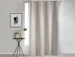 Douceur d'intérieur Κουρτίνα Συσκότισης Occult  με τρουκς και διαστάσεις 135x280cm - Ivory