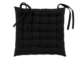 Διακοσμητικό Μαξιλάρι Καρέκλας Twily Douceur d'intérieur με διαστάσεις 38x38cm - Black