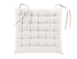 Διακοσμητικό Μαξιλάρι Καρέκλας Twily Douceur d'intérieur με διαστάσεις 38x38cm - White