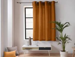 Douceur d'intérieur  Κουρτίνα Παραθύρου Mέτριας Σκίασης Twily με τρουκς και διαστάσεις 135x180cm - Camel Brown