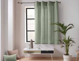 Douceur d'intérieur  Κουρτίνα Παραθύρου Mέτριας Σκίασης Twily με τρουκς και διαστάσεις 135x180cm - Sage