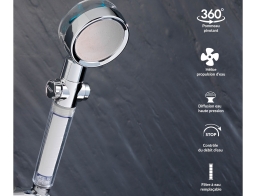 Τηλέφωνο Μπάνιου Hydro Douceur d'Intérieur με περιστροφή 360° και φίλτρο νερού