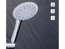 Τηλέφωνο Μπάνιου Hydro Douceur d'Intérieur με 3 λειτουργίες ροής και σύνδεσμο εξοικονόμησης νερού - Chrome