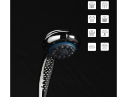 Τηλέφωνο Μπάνιου Hydro Douceur d'Intérieur με 8 λειτουργίες ροής και σύνδεσμο εξοικονόμησης νερού - Chrome