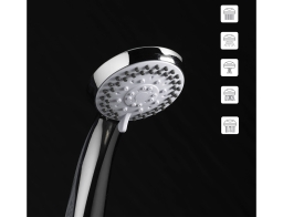 Τηλέφωνο Μπάνιου Hydro Douceur d'Intérieur με 5 λειτουργίες ροής και σύνδεσμο εξοικονόμησης νερού - Chrome