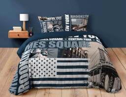 Douceur d'intérieur Σετ Υπέρδιπλη Παπλωματοθήκη & 2 Μαξιλαροθήκες Brooklyn  από βαμβάκι 42TC, με διαστάσεις 220x240cm	