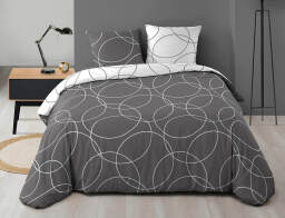 Douceur d'intérieur  Σετ Υπέρδιπλη Παπλωματοθήκη & 2 Μαξιλαροθήκες Elton από microfiber, με διαστάσεις 220x240cm