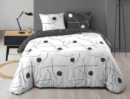 Douceur d'intérieur  Σετ Υπέρδιπλη Παπλωματοθήκη & 2 Μαξιλαροθήκες Sonate από microfiber, με διαστάσεις 220x240cm