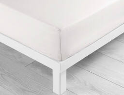 Douceur d'intérieur  Σεντόνι Υπέρδιπλο με λάστιχο Lina από βαμβάκι 57TC, με διαστάσεις 160x200cm - White